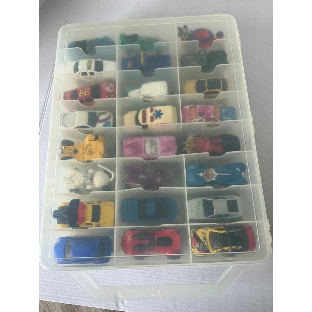 Vintage Matchbox Hot‎ Wheels Diecast Car Lot 48 Cars Carry Case Mixed Collection